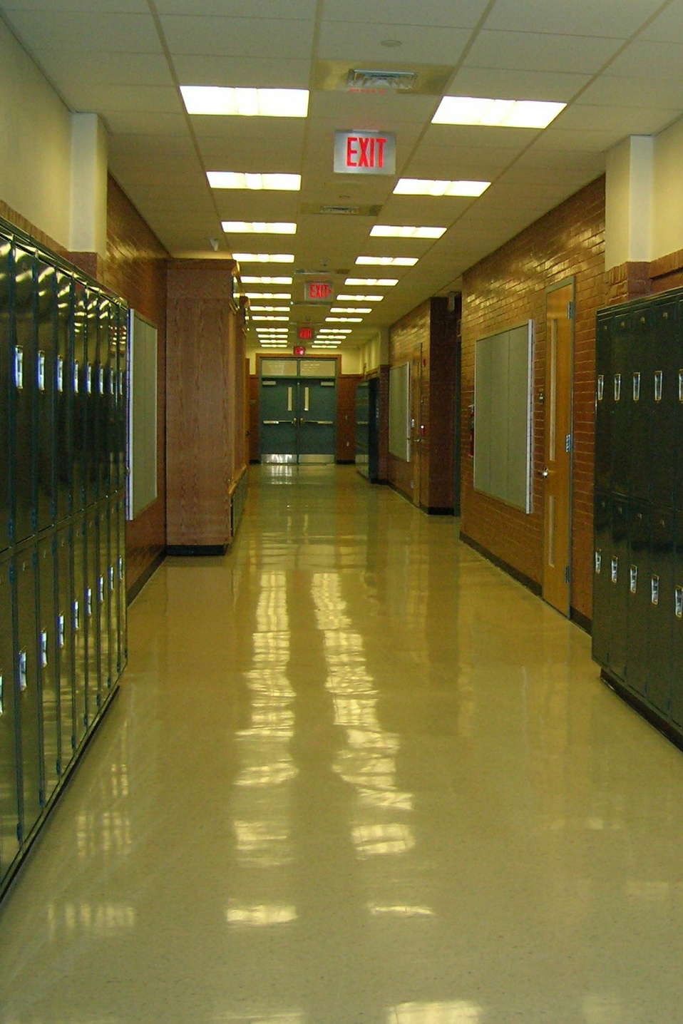 High school hallway