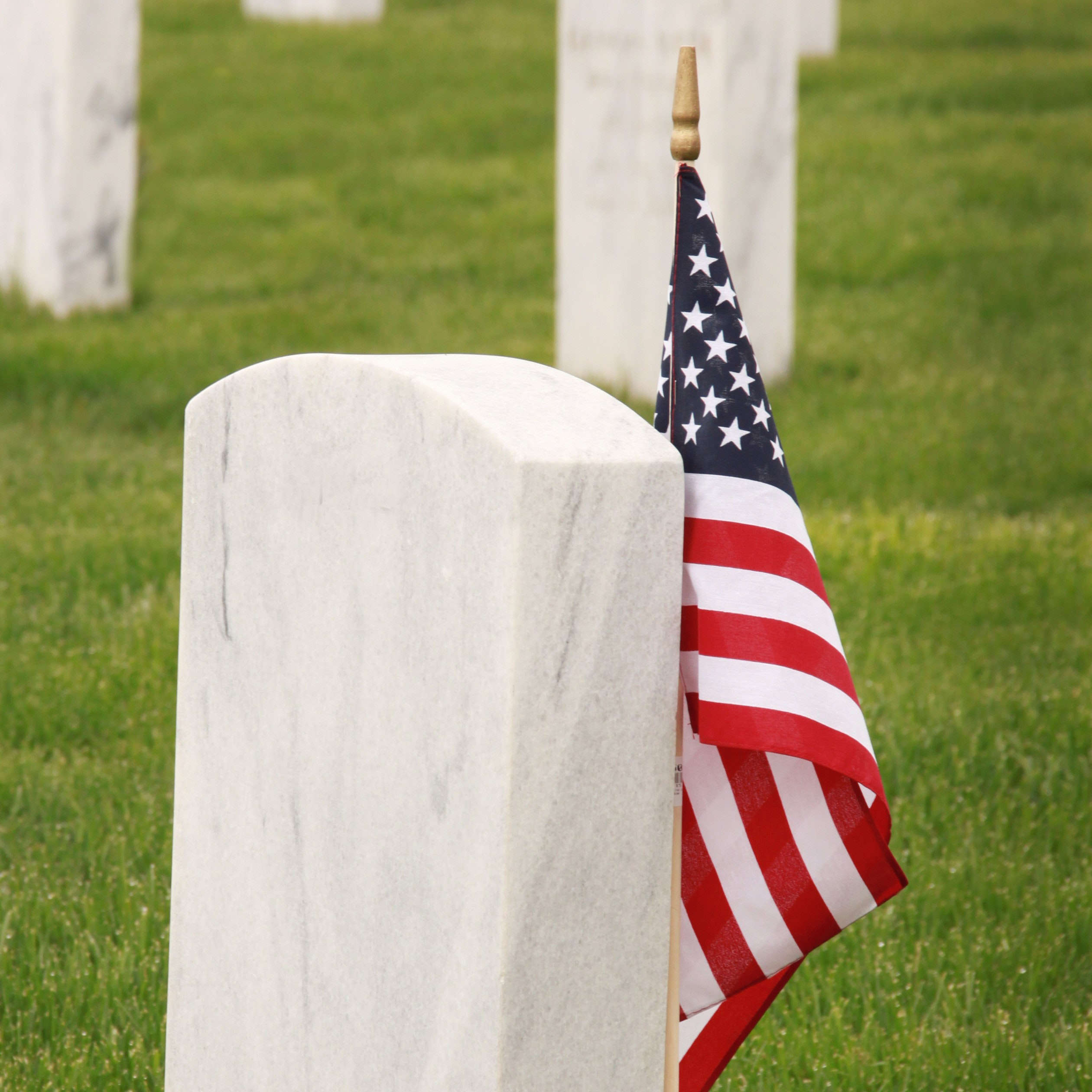 Tombstone with Flag